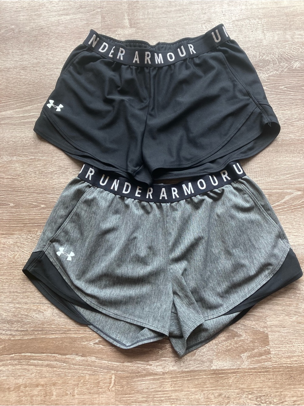 Under Armour Women’s Athletic Shorts – Black and Gray Heather